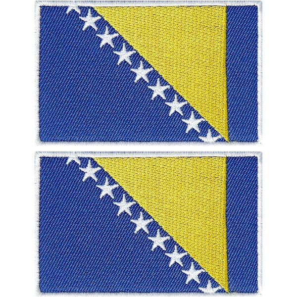 2 Pakke Bosnia og Herzegovina Flagg Patch Bosnia og Herzegovina F