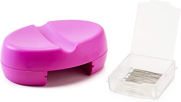 Magnetisk nåleplate med skuff (magenta)
