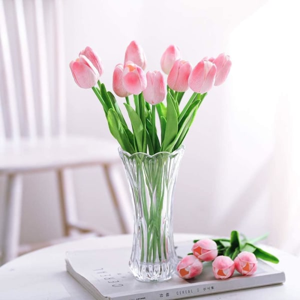 12 stk. Kunstige Latex Tulipaner, Kunstige Brudebuket