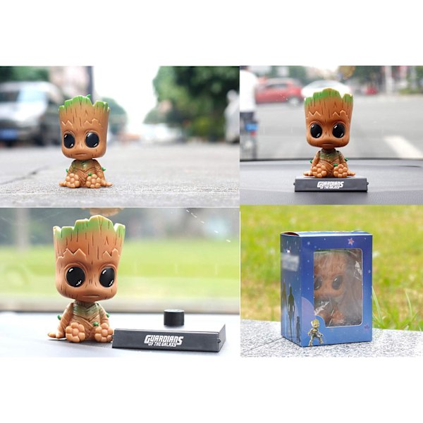 Søt bil dashbord bobblehead-dukke, superhelt A