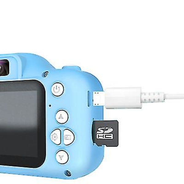 1080P barnekamera, enhjørning småbarnskamera for bursdagsfestivalgave, digital blå