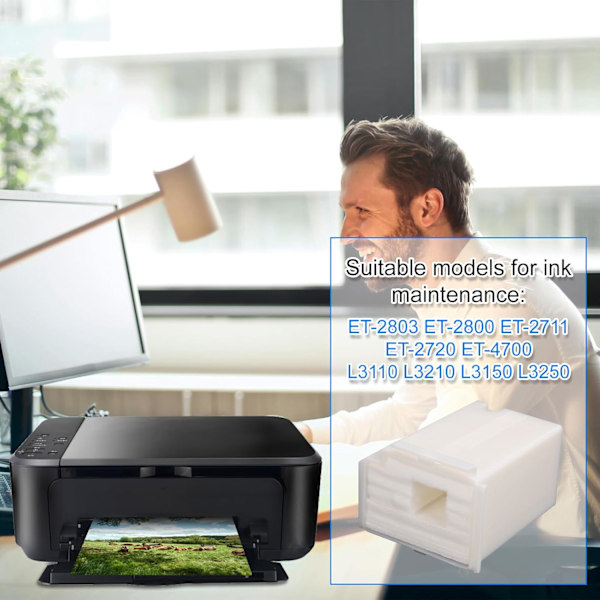 Spildblækpude med absorberende svamp, kompatibel med EPSON L3110 L3118 L3119 L3108 L3116 L1110 printere, 2 stk.