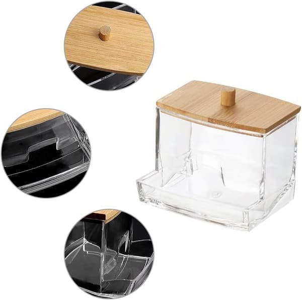 Sminkeboks for bomullsdott, bomullsdispenser, bomullsdott-holder
