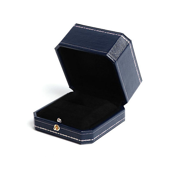 Luksus sormuslaatikko Vintage-muotoilu Korut Näyttöjärjestäjä Täydellinen kihlausrekvisiitta Ystävänpäivä Häälahjat Navy blue