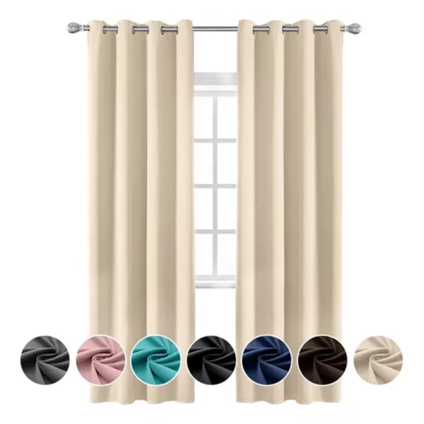Ude Gardiner Hjem Tekstil Dekoration Ornamenter 132x214cm, Beige