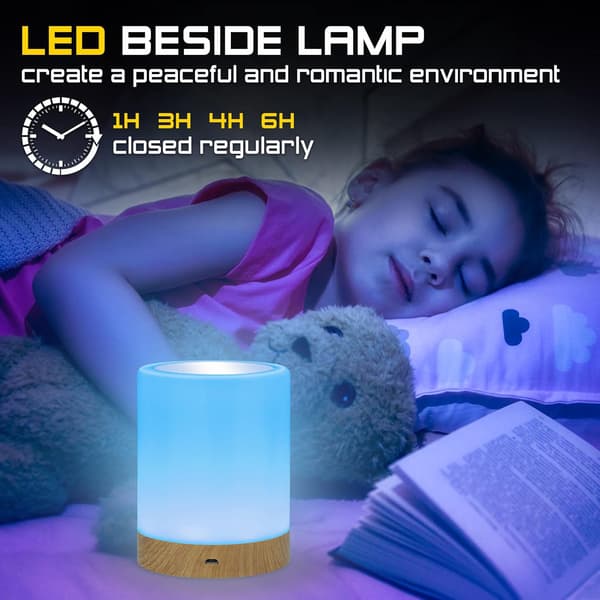 LED-yövalo - Monivärinen sängynpäätylamppu 13 värillä, USB