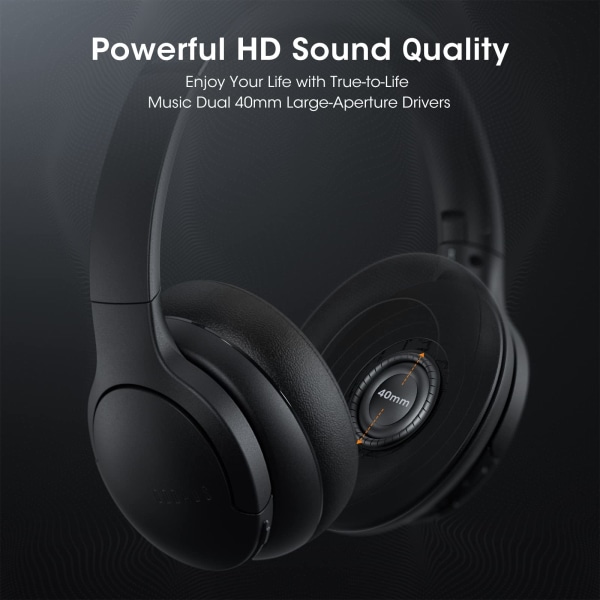 1 Bluetooth-headset til mobil / PC / rejser (sort)