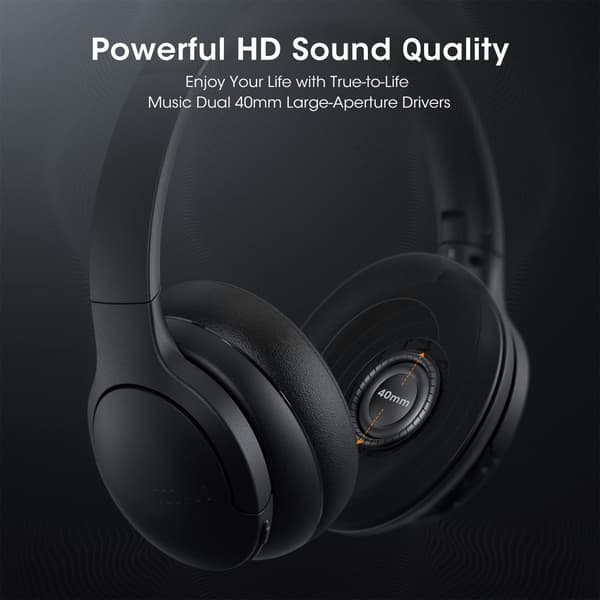 1 Bluetooth-hodetelefon for mobil / PC / reise (svart)