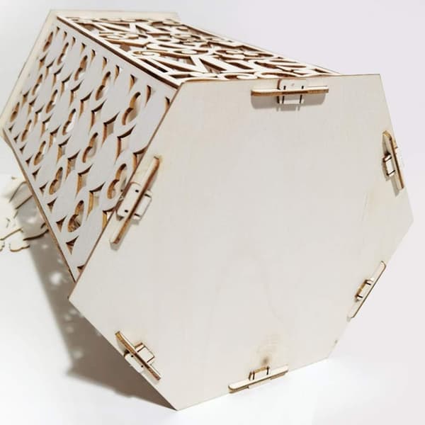 Trebryllupskortboks i tre - Tre DIY gaveboks til bryllup,