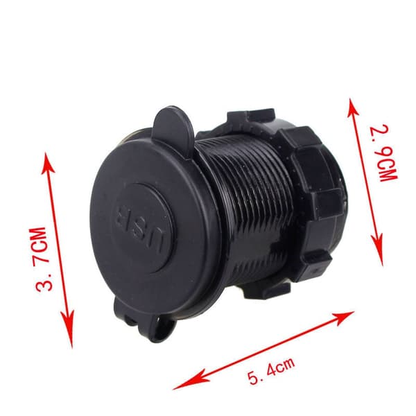 Dobbel innfelt USB-kontakt 12/24 Volt 2.1A 5 Volt for campingvogner, m
