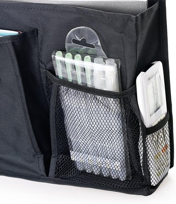 (Sort) Seng Organizer - 8 Lommer Sengside Hængende Opbevaringspose