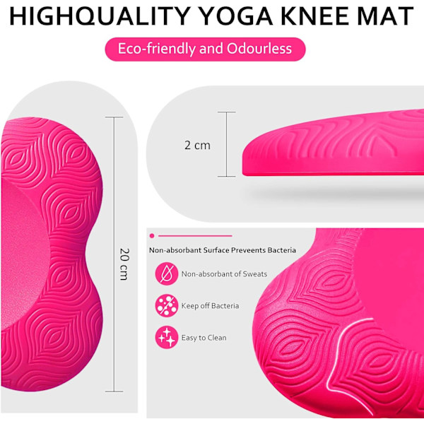 2 stycken yogakuddar för knä, lätta yogamattor för knä, halkfria