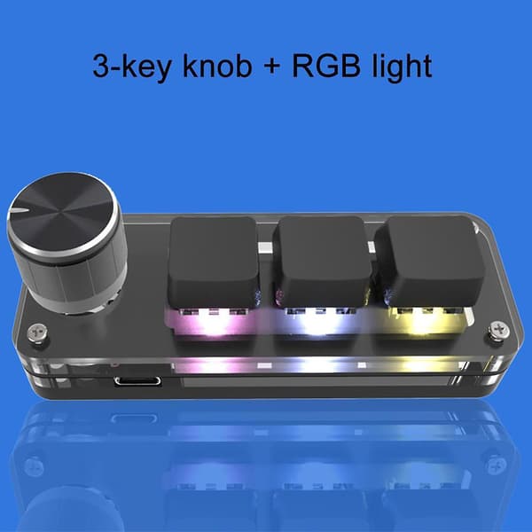 Multifunktionel 3-tasters mini-genvej programmerbar makro pc-tastatur