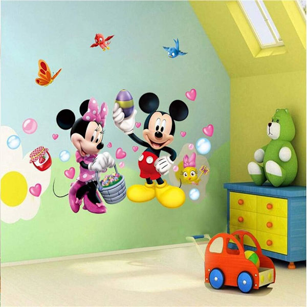 Disney Mickey Mouse Minnie Väggdekaler Flickrum Sovrum