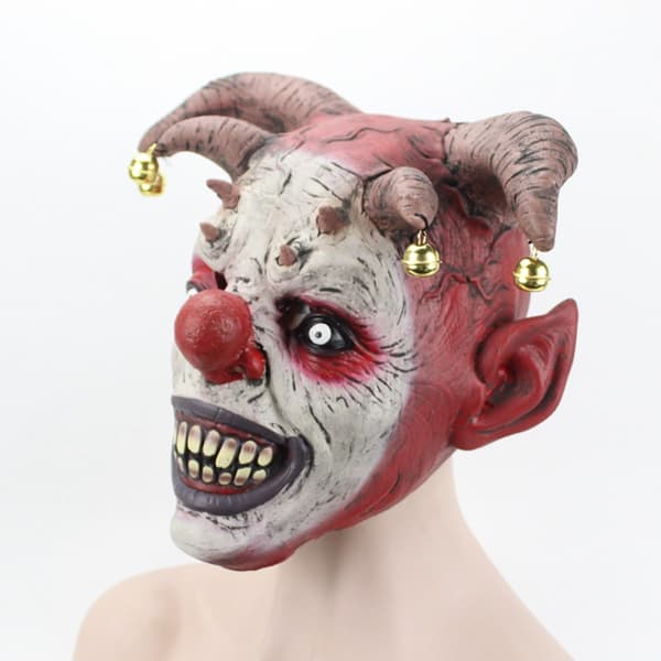 Läskig klocka clownansikte, olika klocka julteman