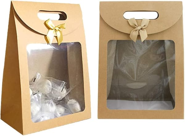 20 stycken presentpåsar, presentaskar i kraftpapper, presentpåsar med