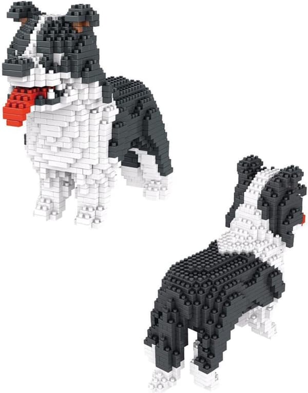 950 brikker. Border Collie Hund (Sauehund). Figur å sette sammen med