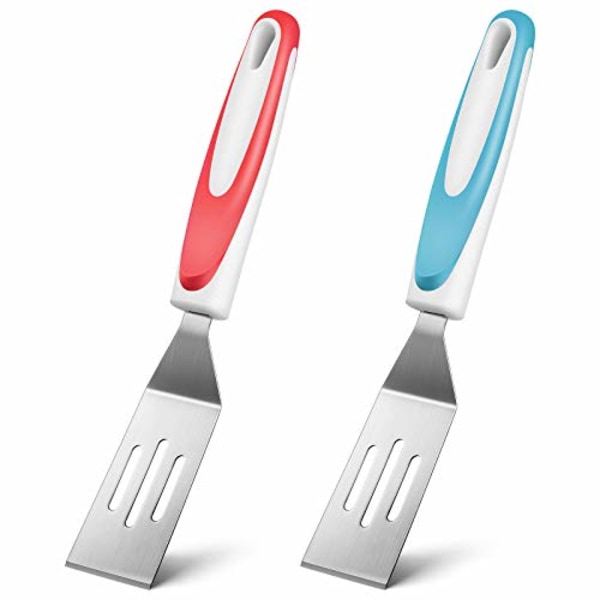 2 mini rustfrie stålskraper for å kutte og servere Turner-kaker