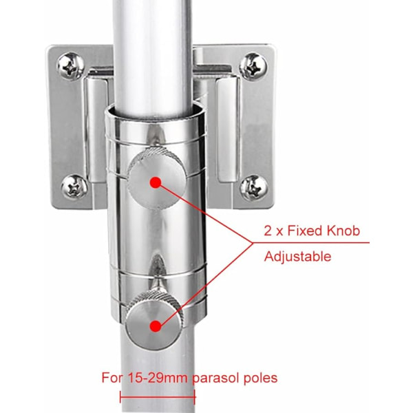 Holder - justerbar paraplyholder - paraply i rustfrit stål