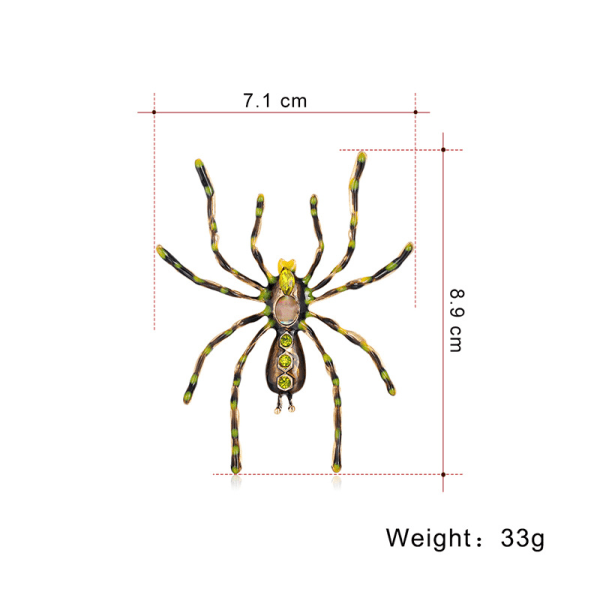 Rolig och personlig brosch, överdriven spindelbrosch,