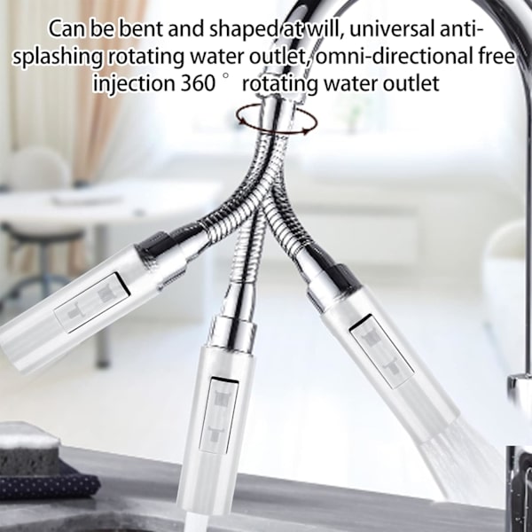 Kjøkkenkran Sprayhode Pull Down Kran Sprayhode Kjøkkenkran Sprayer Spout Reservedel Kranhode 2 Moduser