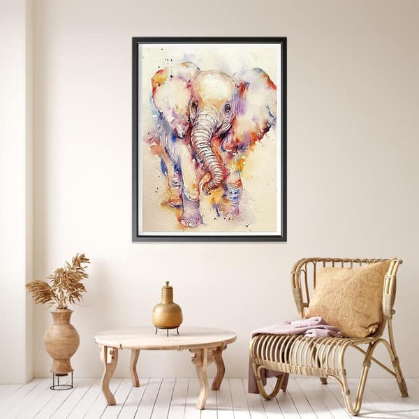 5D Diamantmaleri Sæt, Fuld Version af Elefant, 30x40cm