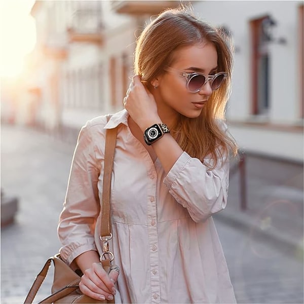 Yhteensopiva Apple Watch -rannekkeen kanssa 41mm 40mm 38mm, aito nahka