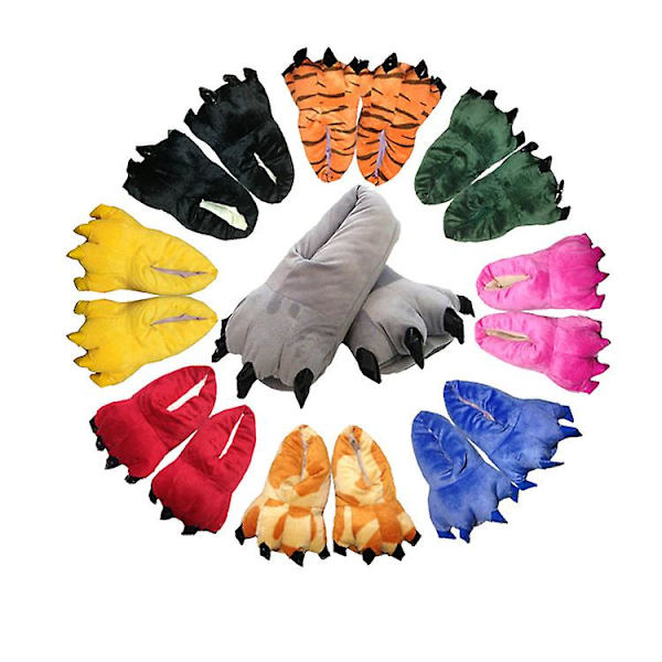Unisex Tofflor Fancy Animal Plyschtofflor Paw Cosplay