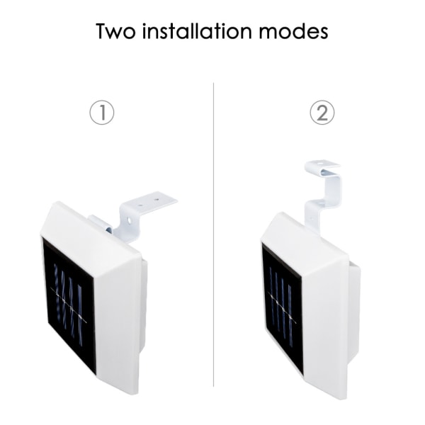 1 stk 4LED Solar Square Udendørs Have Lyssensor Lys