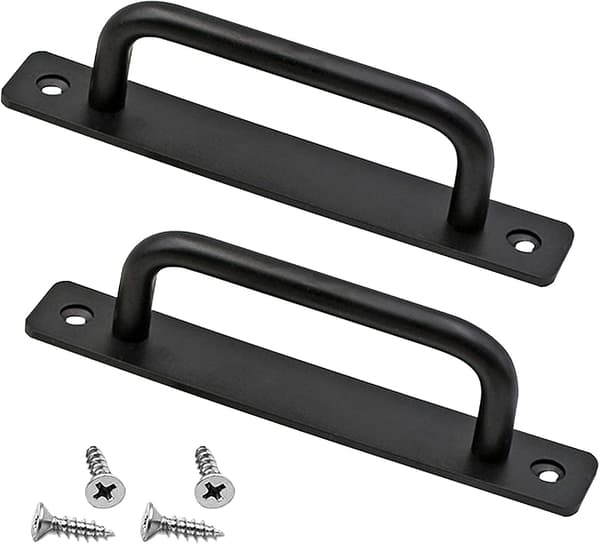 2 stk Sorte Uperforerte Skyvedørs Aluminium Legering Enkelt