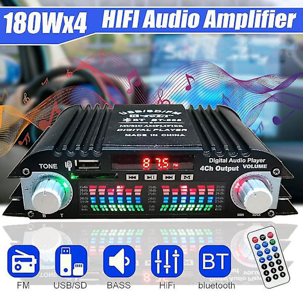 Bt-998 Hifi Digital Audioforstærker LCD-display Classd Power Ampl
