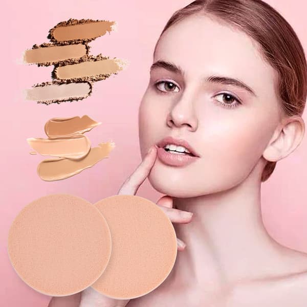 12-pack rund svamp för puderapplicering, ansiktsmakeup
