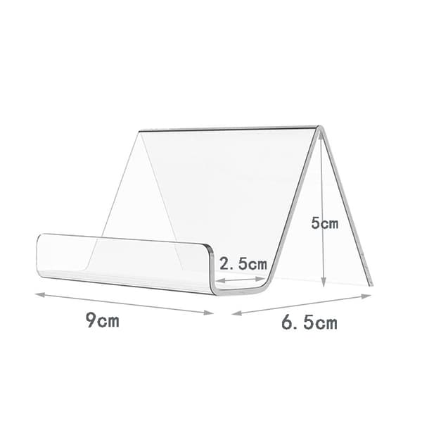 6-delt akryl visitkortdisplayklips, transparent forretning
