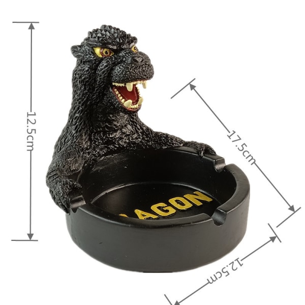 1 stk Godzilla askebeger monster hjemme askebeger 3D