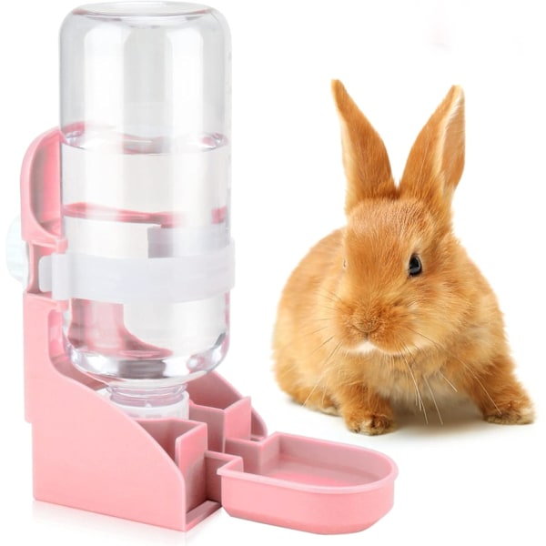 Kanin Vandflaske uden Dryp - 500 ml Hængende Vandfontæne Automatisk Dispenser Bur Vandfodring til Kanin Chinchilla