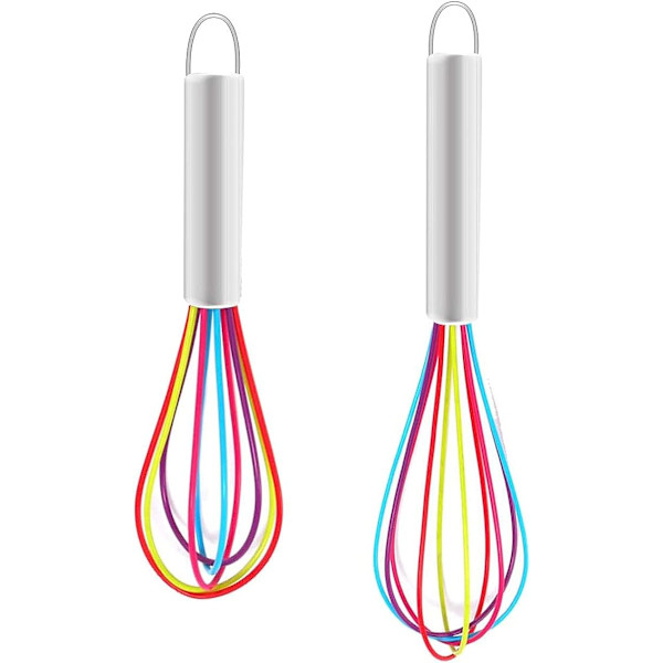 2-pak Silikonpiskeris (25,5 cm & 21 cm), Mini Piskerisæt, Køkkenpiskeris