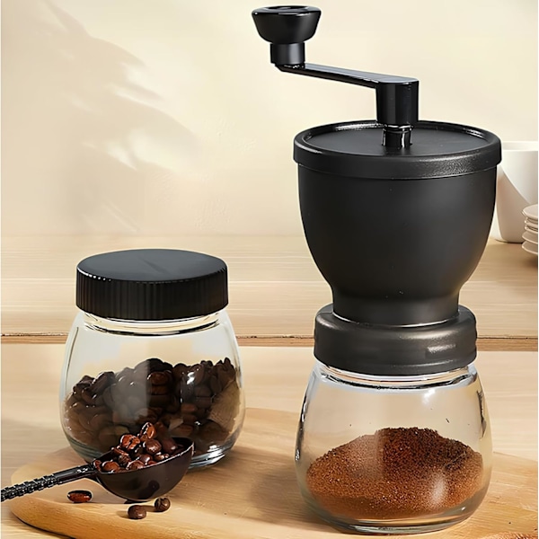 Manuell Kaffeekvern, Fransk Presse, Kaldbrygg, Håndkvern med Rustfritt Stålhåndtak for Hjem, Camping