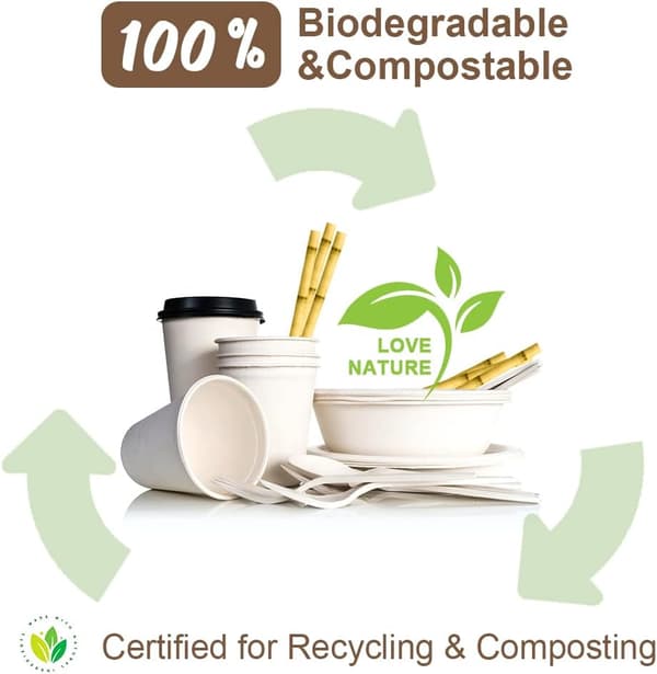 100 st Reusable Pappersugrör, Färgglada Randiga Sugrör för Mason