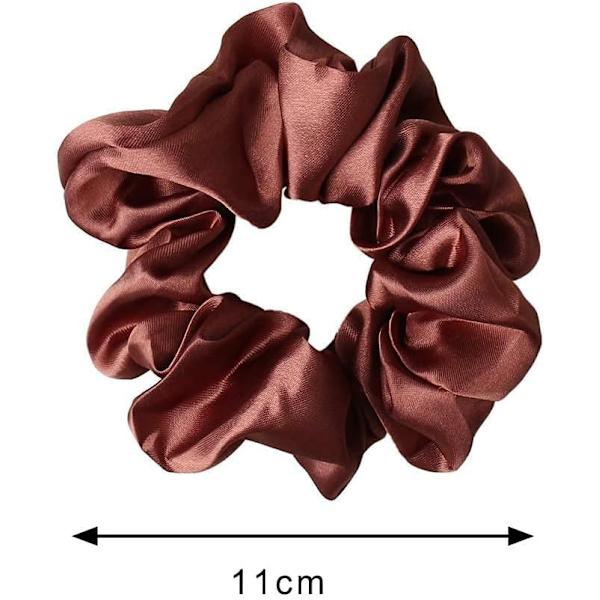 6 st hårresår, Satin Hår Elastiska Resårer Scrunchie