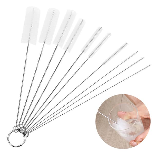 Rörrengöringsborste, Nylon Dricksugrör Rengöringsborste Set av