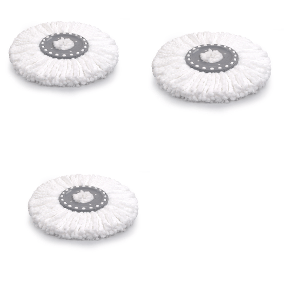 3 st Ersättningshuvud för Clean Twist Disc-mopp
