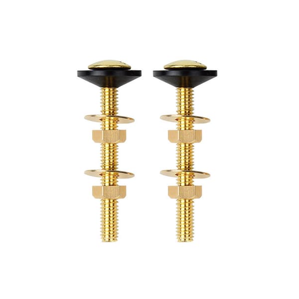 2-delt universal toalettseteboltsett, kraftig solid messing