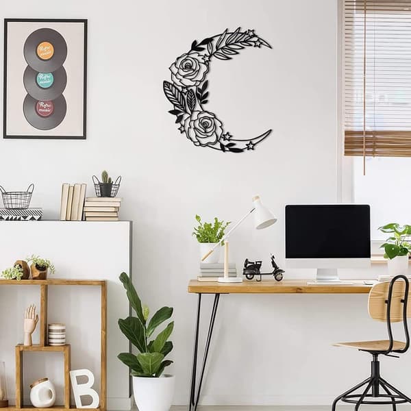 Måneväggdekor Boho Måne Vägg Heminredning Hängande Utseende