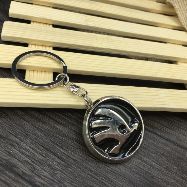 Metall nøkkelring med token for handlekurv Sølv One size