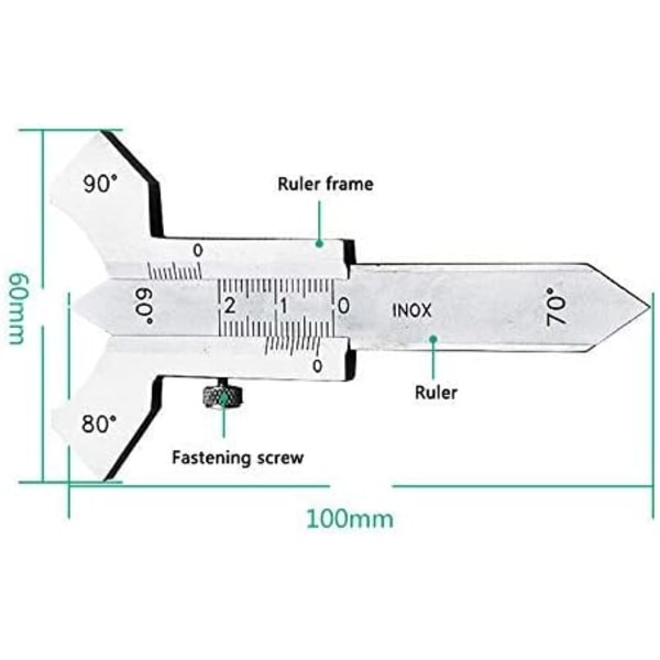 1pcs Welding Gauge Test Welder Check Gauge Tool Inspection