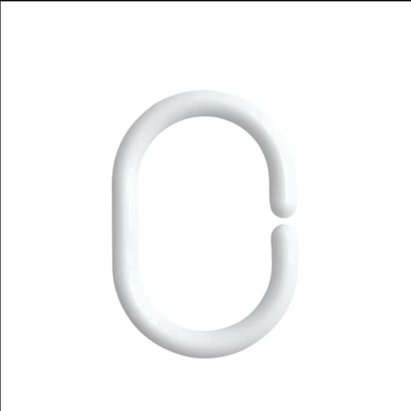 Vita Duschdraperi Krokar Ringar, 24 Stk Plast Duschdraperi