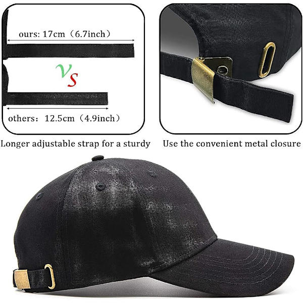 Basebollkeps Klassisk 6-Panel Justerbar Sportkeps för Män och Kvinnor