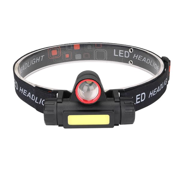 1 stk LED COB sterk lys oppladbar hodelykt flomlys