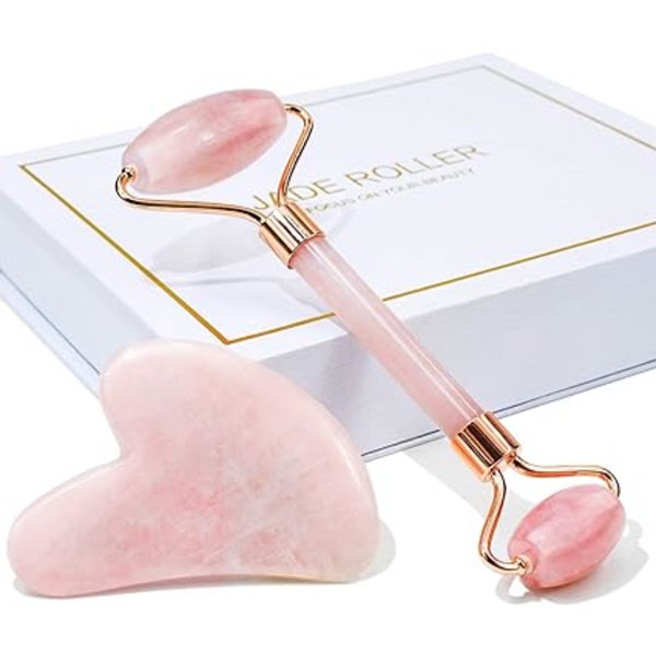 Rose-Gua Sha & Jade Roller, Ansigtsrulle, Ansigtsrulle Hud
