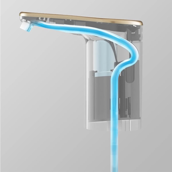1 stk (gull) USB-ladet flaskevannpumpe, vanndispenser